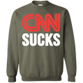 CNN Sucks Crewneck Pullover Sweatshirt  8 oz. - Trumpshop.net