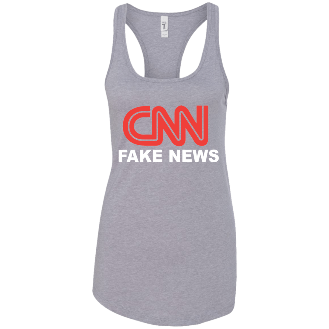 CNN Fake News Ladies Ideal Racerback Tank - Trumpshop.net