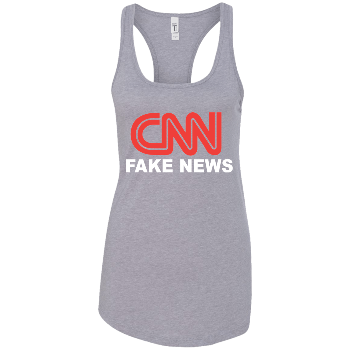 CNN Fake News Ladies Ideal Racerback Tank - Trumpshop.net