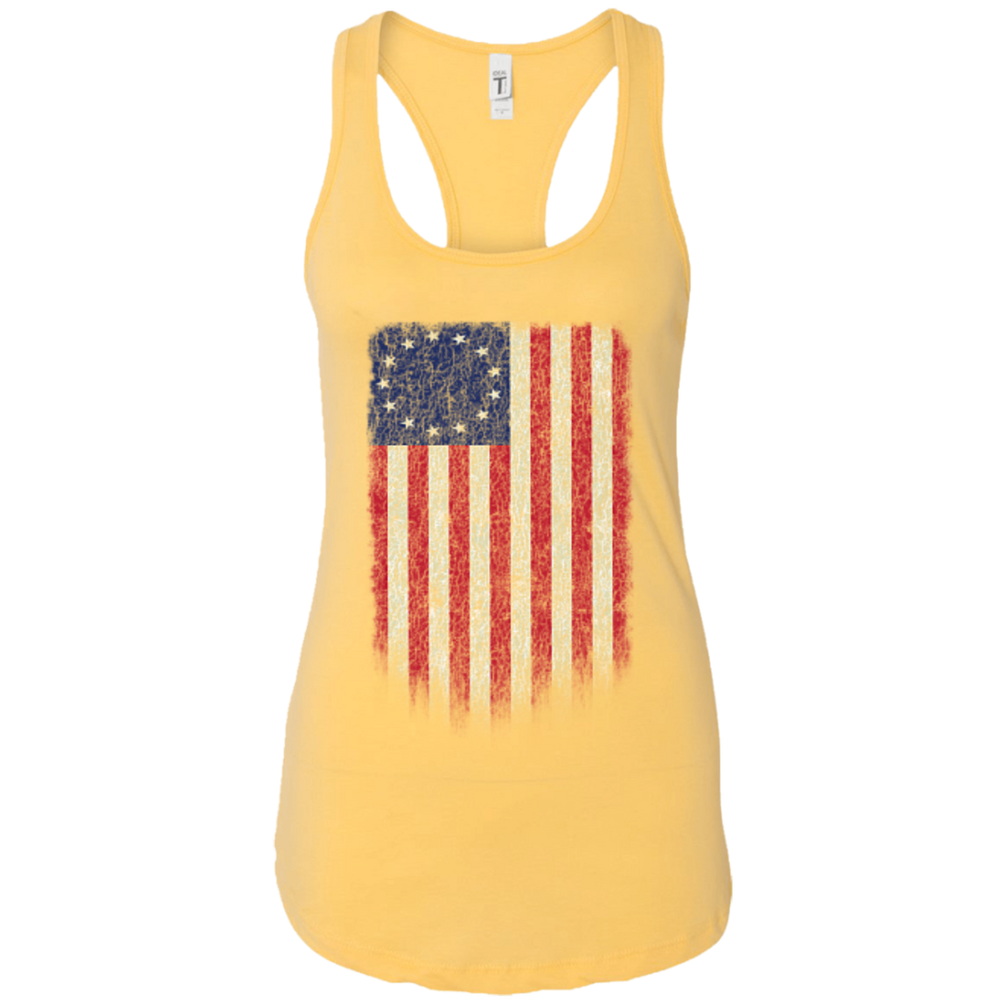 Betsy Ross Flag 13 Colonies Ladies Ideal Racerback Tank - Trumpshop.net