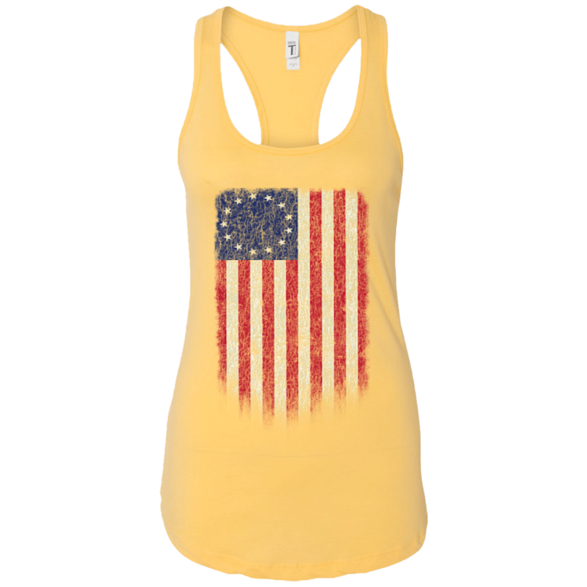 Betsy Ross Flag 13 Colonies Ladies Ideal Racerback Tank - Trumpshop.net