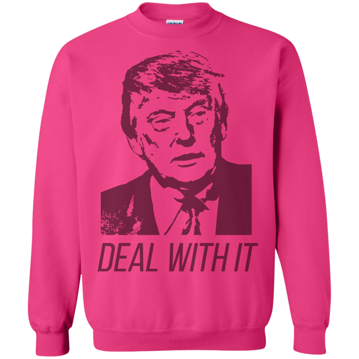 Trump Deal With It Crewneck Pullover Sweatshirt  8 oz. - Trumpshop.net