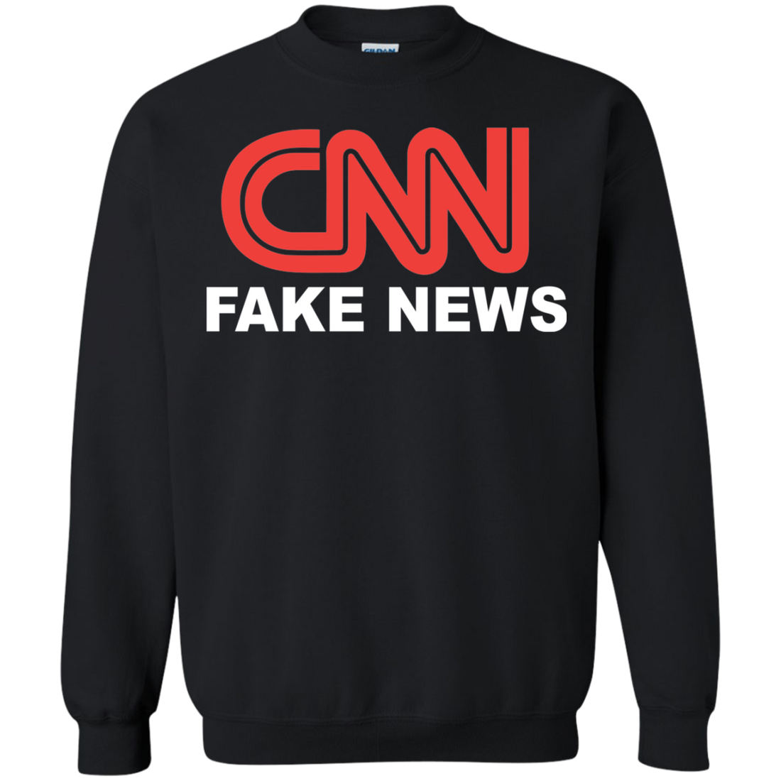 CNN Fake News Crewneck Pullover Sweatshirt  8 oz. - Trumpshop.net