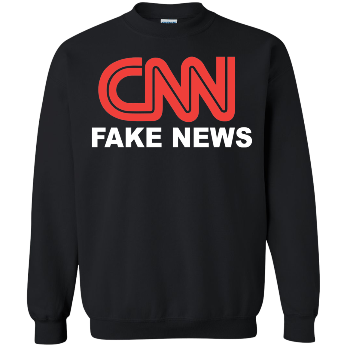 CNN Fake News Crewneck Pullover Sweatshirt  8 oz. - Trumpshop.net