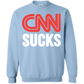 CNN Sucks Crewneck Pullover Sweatshirt  8 oz. - Trumpshop.net