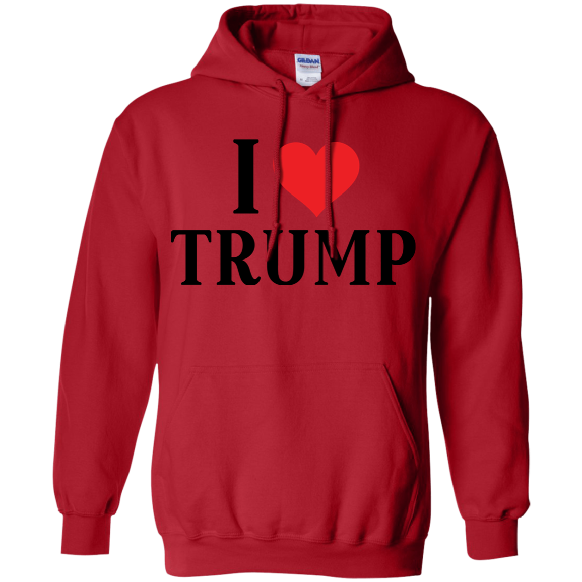 I Love Trump Pullover Hoodie 8 oz. - Trumpshop.net