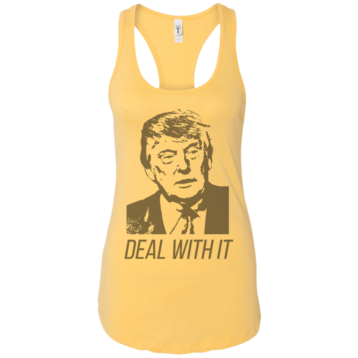 Trump Deal With It Ladies Ideal Racerback Tank - Trumpshop.net