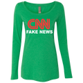 CNN Fake News Ladies' Triblend Scoop - Trumpshop.net