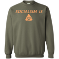 Socialism is Poop Crewneck Pullover Sweatshirt  8 oz. - Trumpshop.net