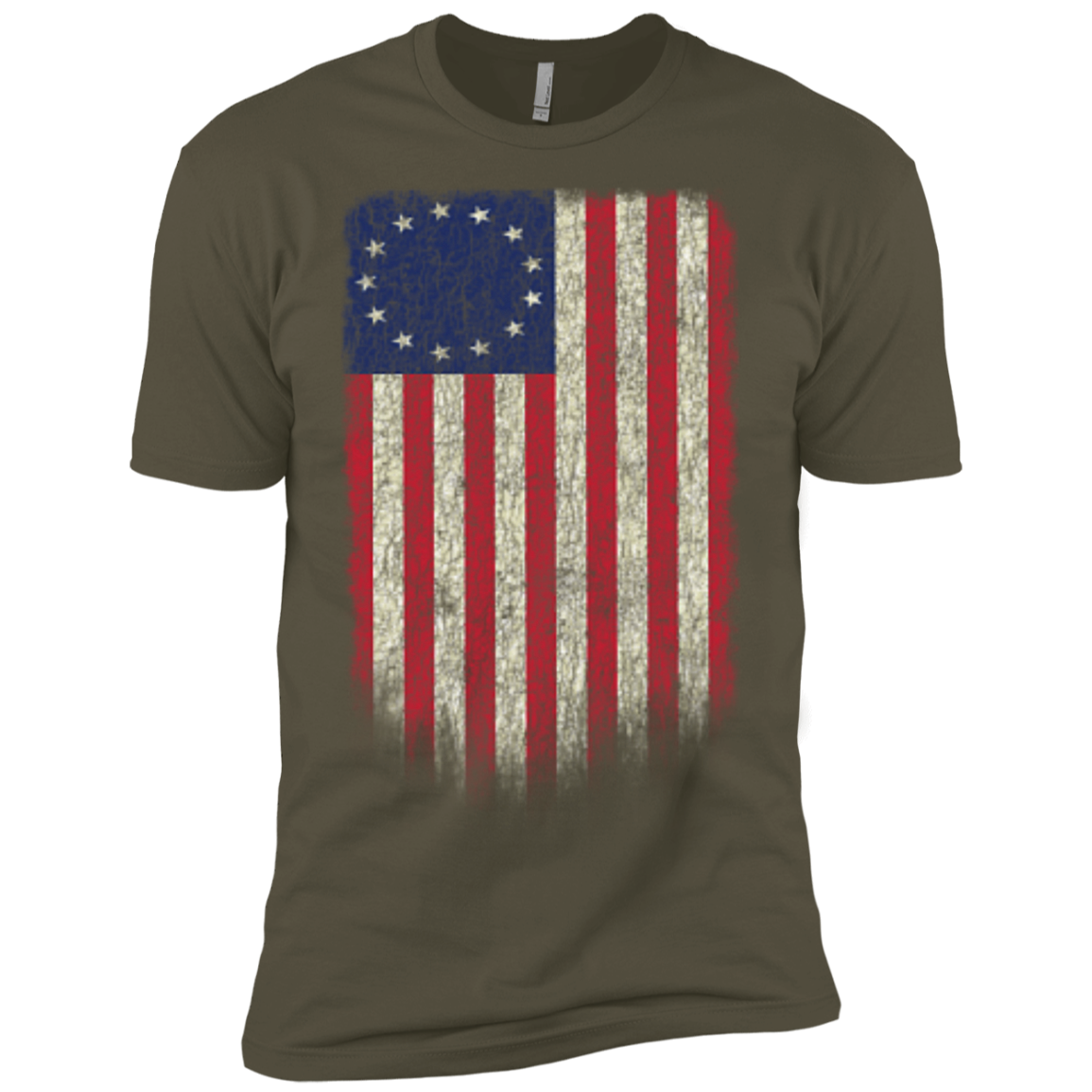 Betsy Ross Flag 13 Colonies Premium Short Sleeve T-Shirt - Trumpshop.net