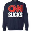 CNN Sucks Crewneck Pullover Sweatshirt  8 oz. - Trumpshop.net