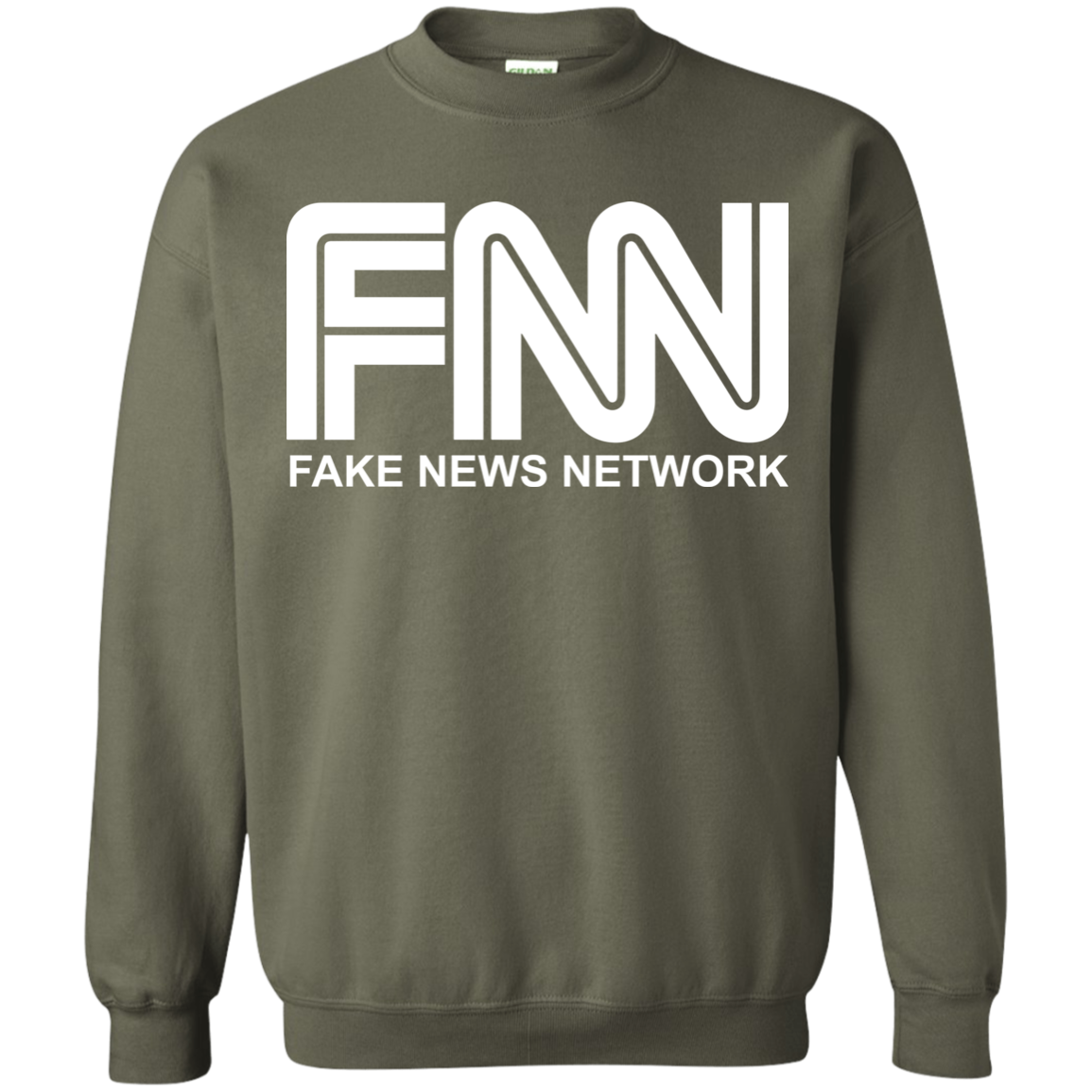 Fake News Network Crewneck Pullover Sweatshirt  8 oz. - Trumpshop.net