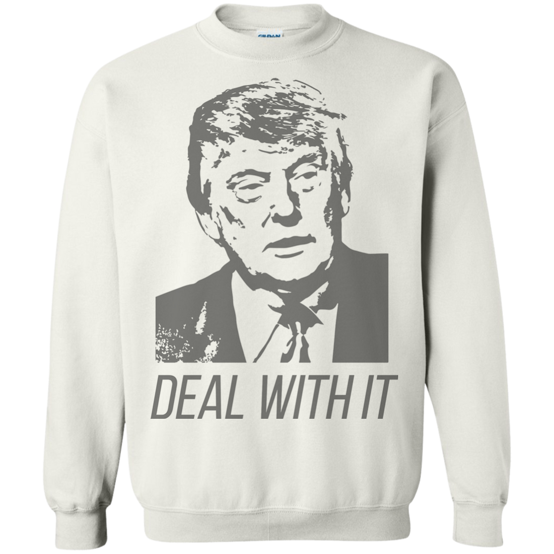 Trump Deal With It Crewneck Pullover Sweatshirt  8 oz. - Trumpshop.net