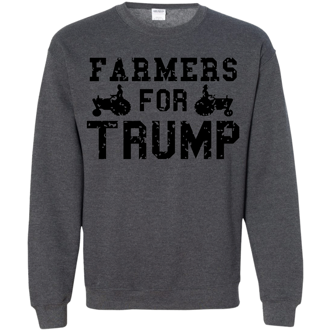 Farmers for Trump Crewneck Pullover Sweatshirt  8 oz. - Trumpshop.net