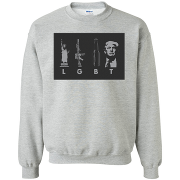 LGBT Donald Trump Crewneck Pullover Sweatshirt  8 oz. - Trumpshop.net