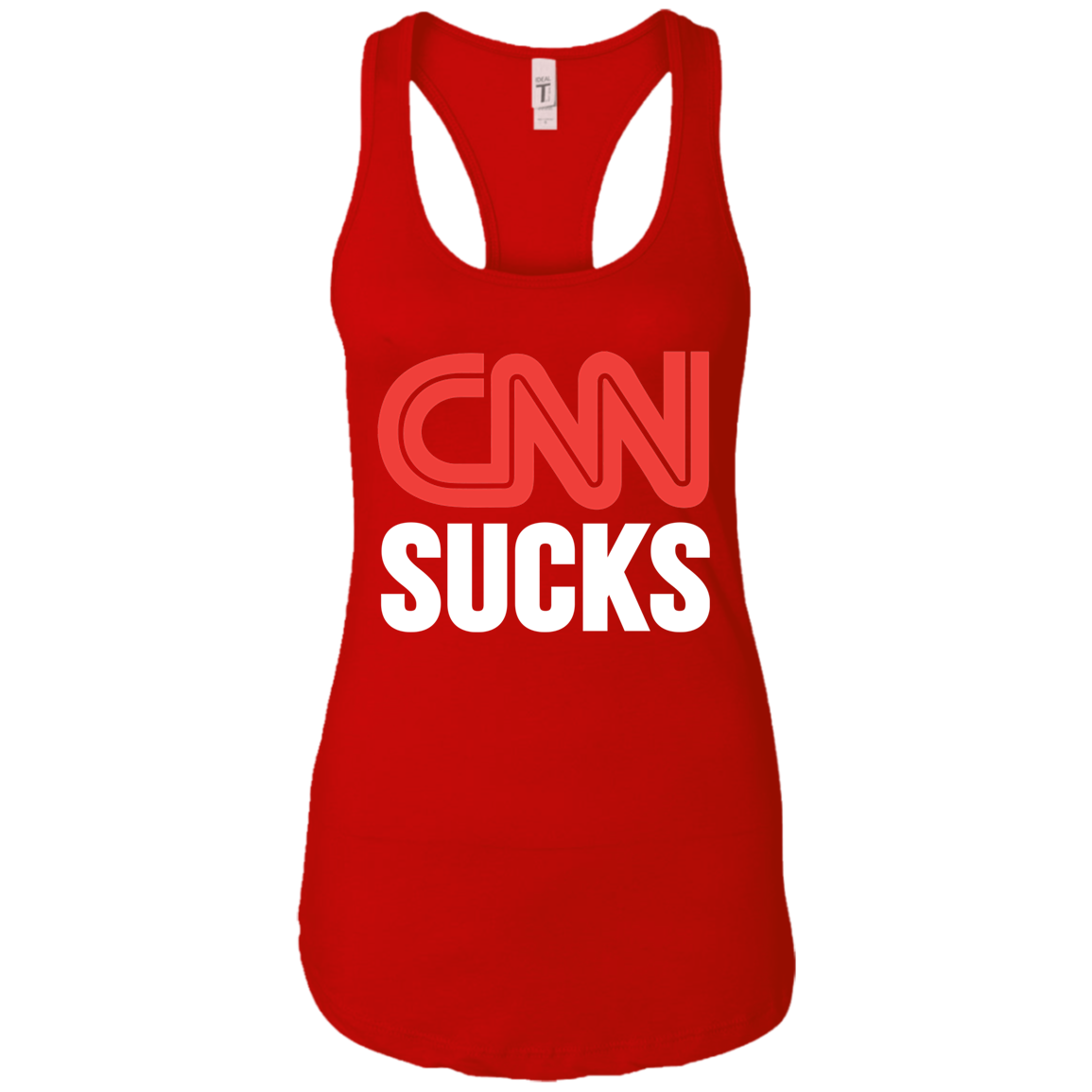 CNN Sucks Ladies Ideal Racerback Tank - Trumpshop.net