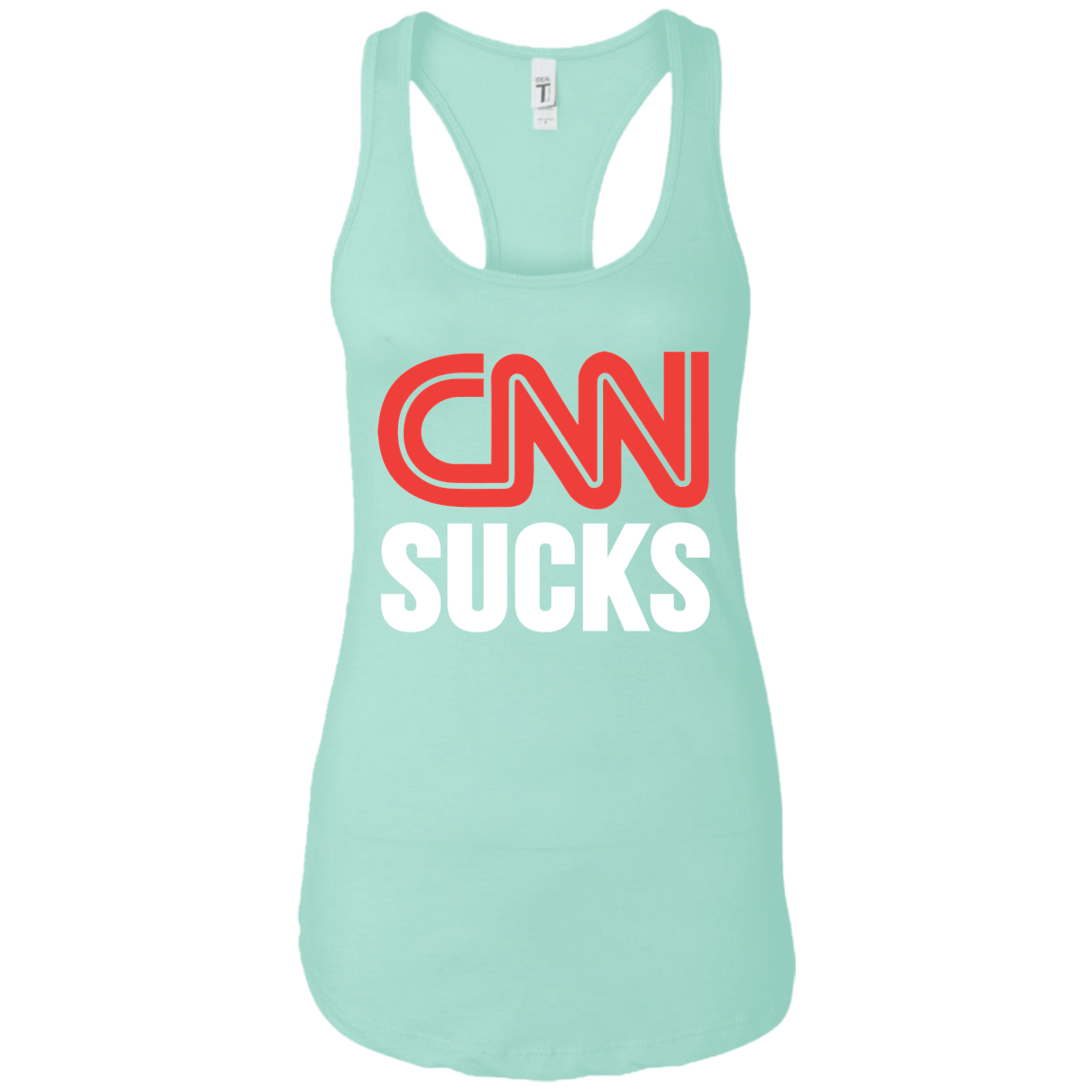 CNN Sucks Ladies Ideal Racerback Tank - Trumpshop.net