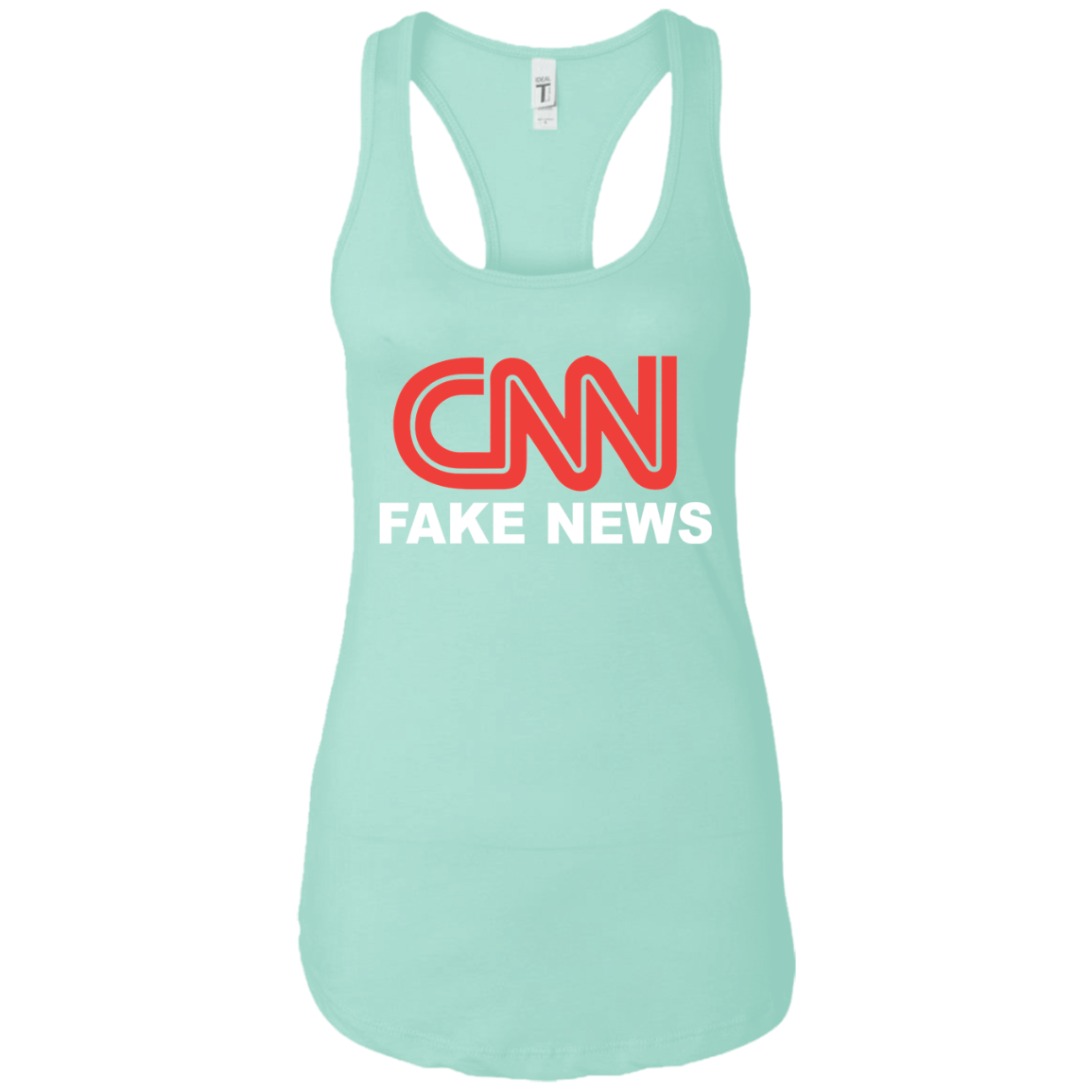 CNN Fake News Ladies Ideal Racerback Tank - Trumpshop.net