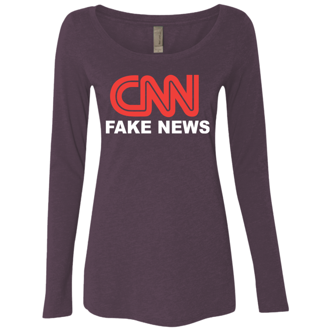 CNN Fake News Ladies' Triblend Scoop - Trumpshop.net