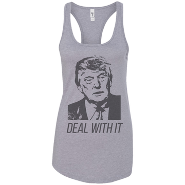 Trump Deal With It Ladies Ideal Racerback Tank - Trumpshop.net