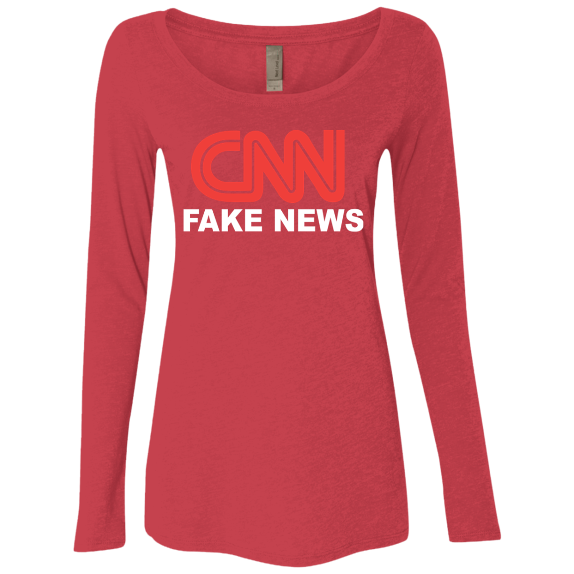 CNN Fake News Ladies' Triblend Scoop - Trumpshop.net