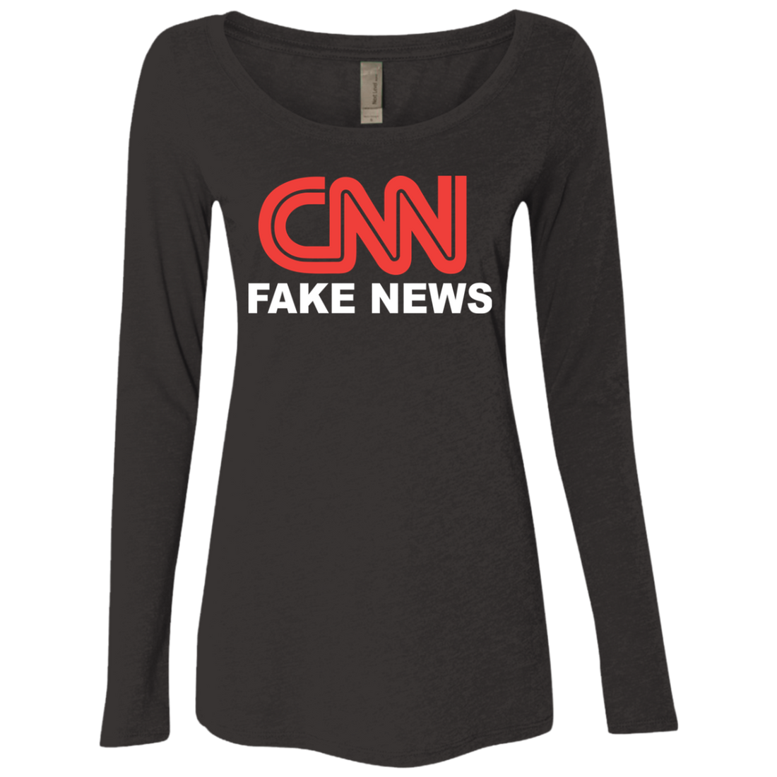 CNN Fake News Ladies' Triblend Scoop - Trumpshop.net