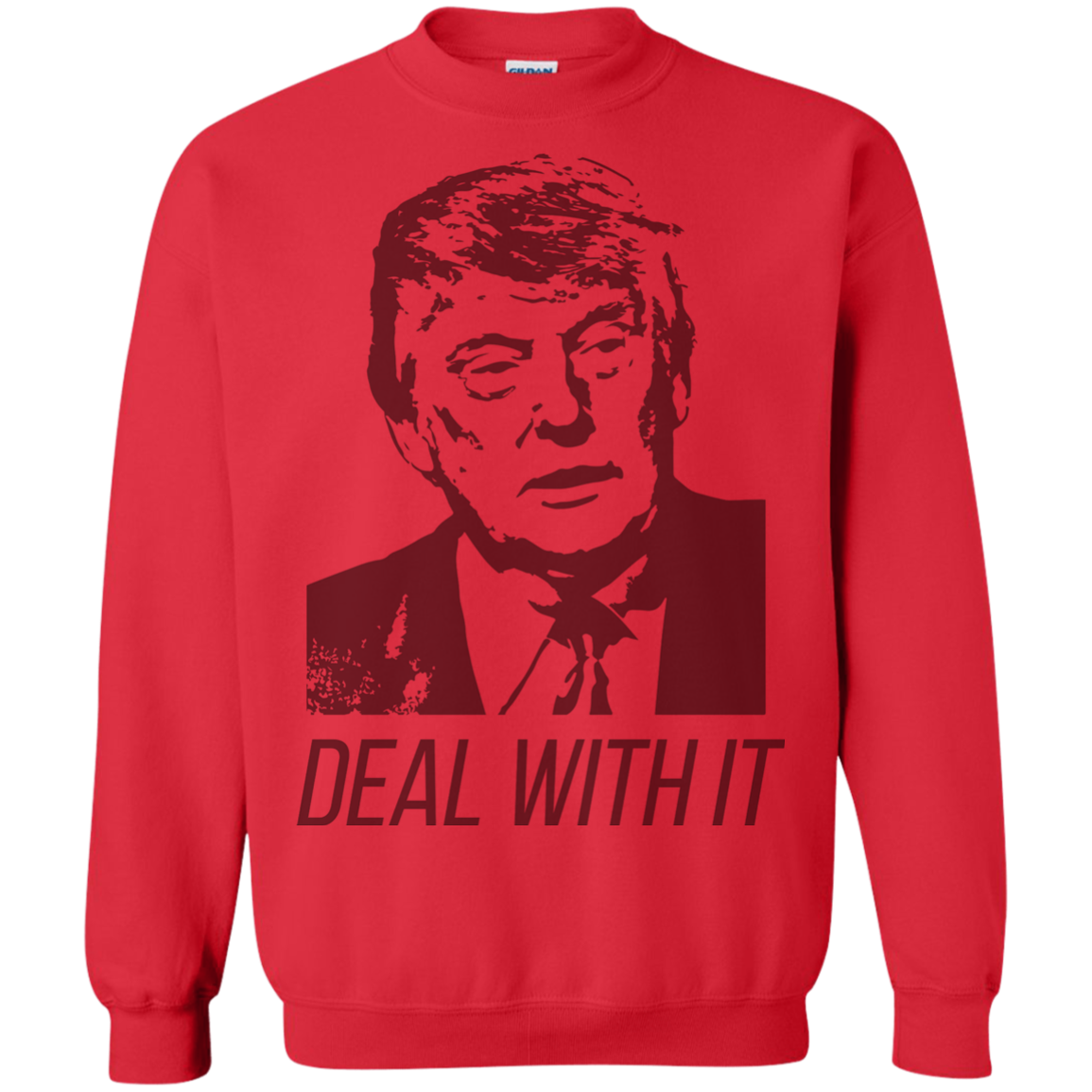 Trump Deal With It Crewneck Pullover Sweatshirt  8 oz. - Trumpshop.net