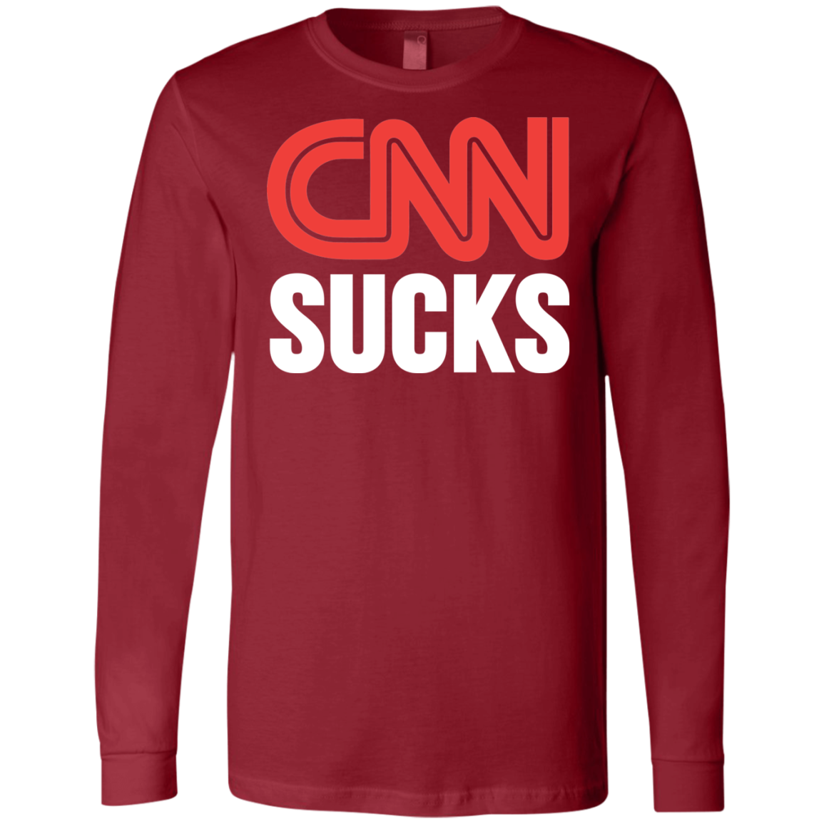 CNN Sucks Men's Jersey LS T-Shirt - Trumpshop.net