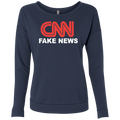 CNN Fake News Level Ladies' French Terry Scoop - Trumpshop.net