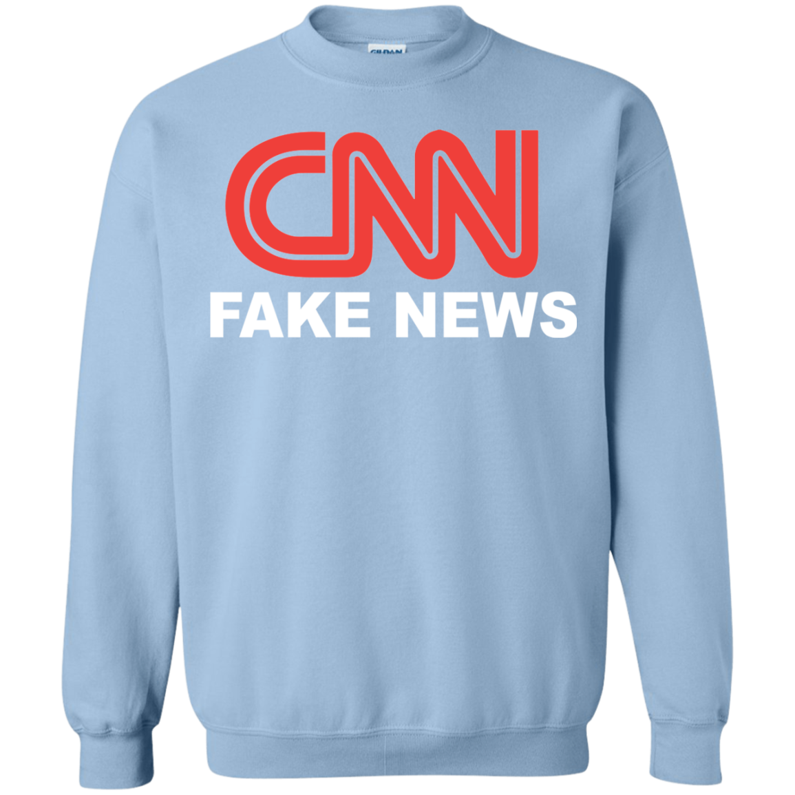 CNN Fake News Crewneck Pullover Sweatshirt  8 oz. - Trumpshop.net