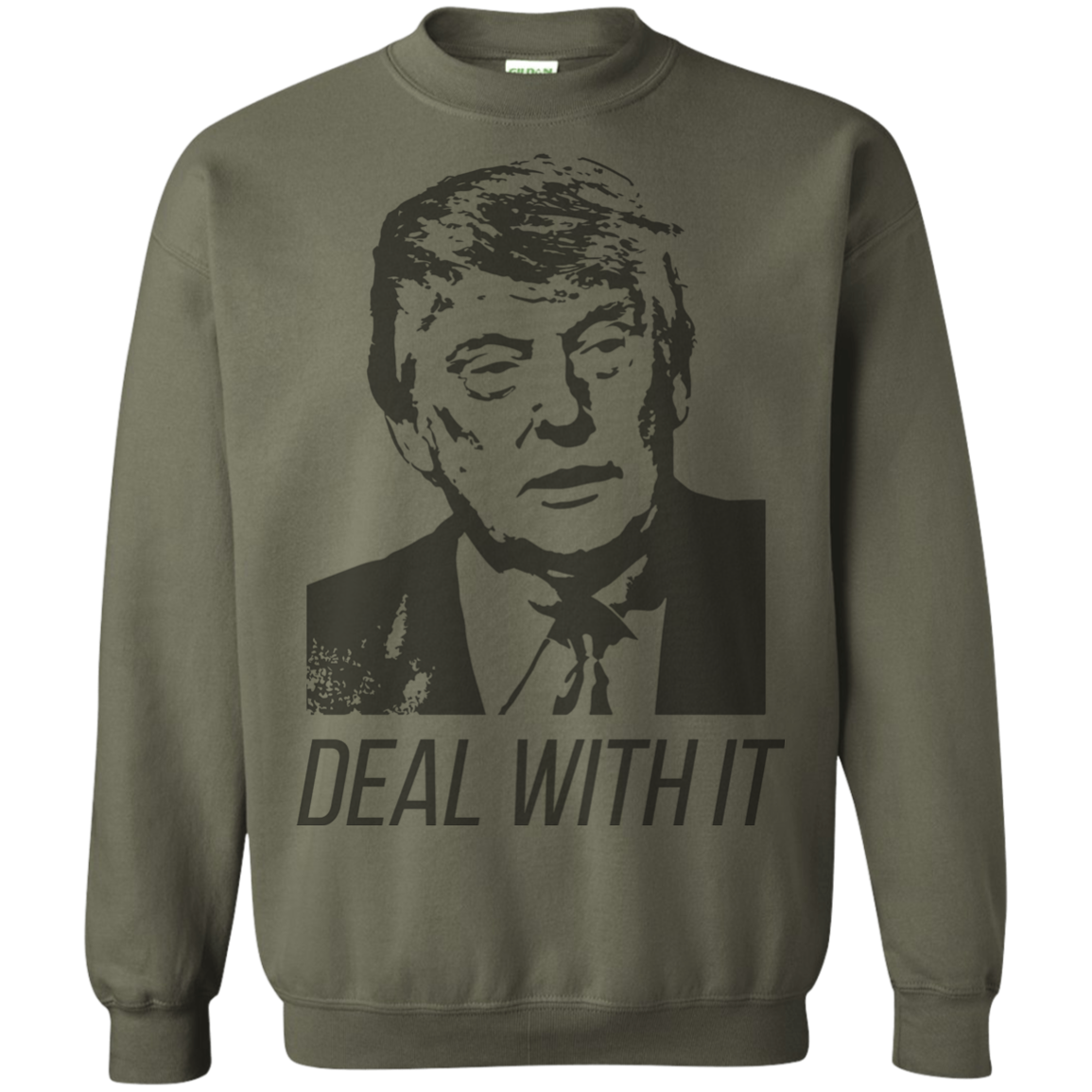 Trump Deal With It Crewneck Pullover Sweatshirt  8 oz. - Trumpshop.net
