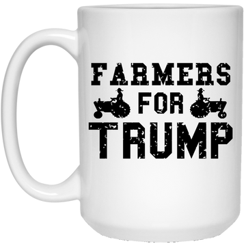 Farmers For Trump 15 Oz. White Mug - Trumpshop.net