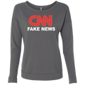CNN Fake News Level Ladies' French Terry Scoop - Trumpshop.net