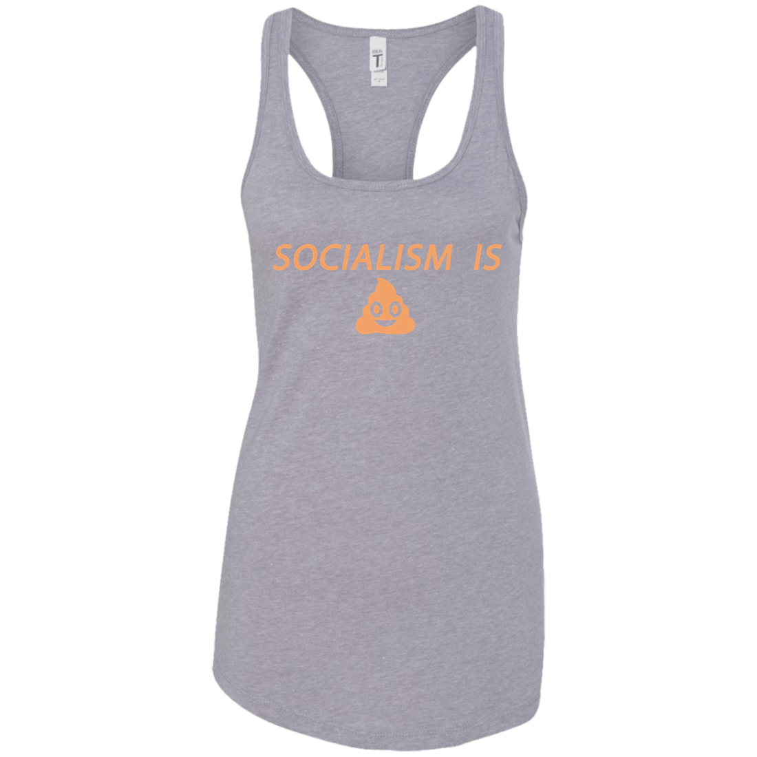 Socialism is Poop Ladies Ideal Racerback Tank - Trumpshop.net