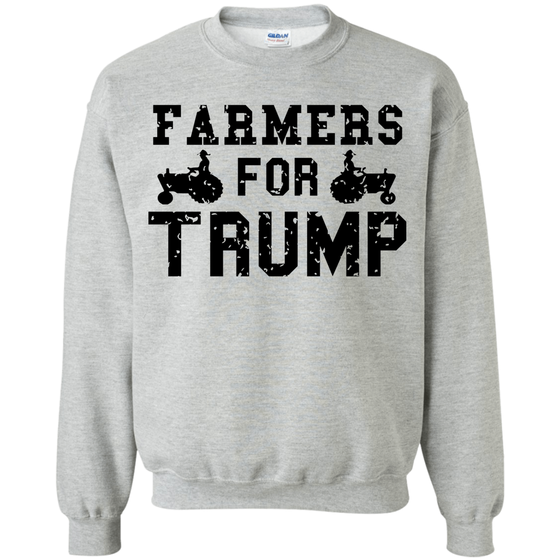 Farmers for Trump Crewneck Pullover Sweatshirt  8 oz. - Trumpshop.net