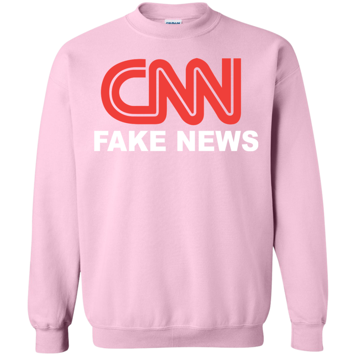 CNN Fake News Crewneck Pullover Sweatshirt  8 oz. - Trumpshop.net