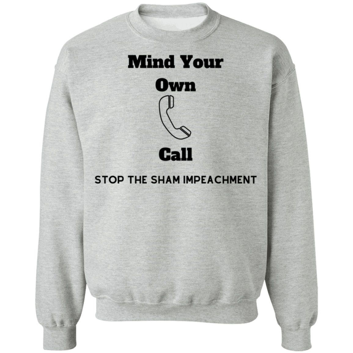 Stop Impeachment Crewneck Pullover Sweatshirt  8 oz. - Trumpshop.net
