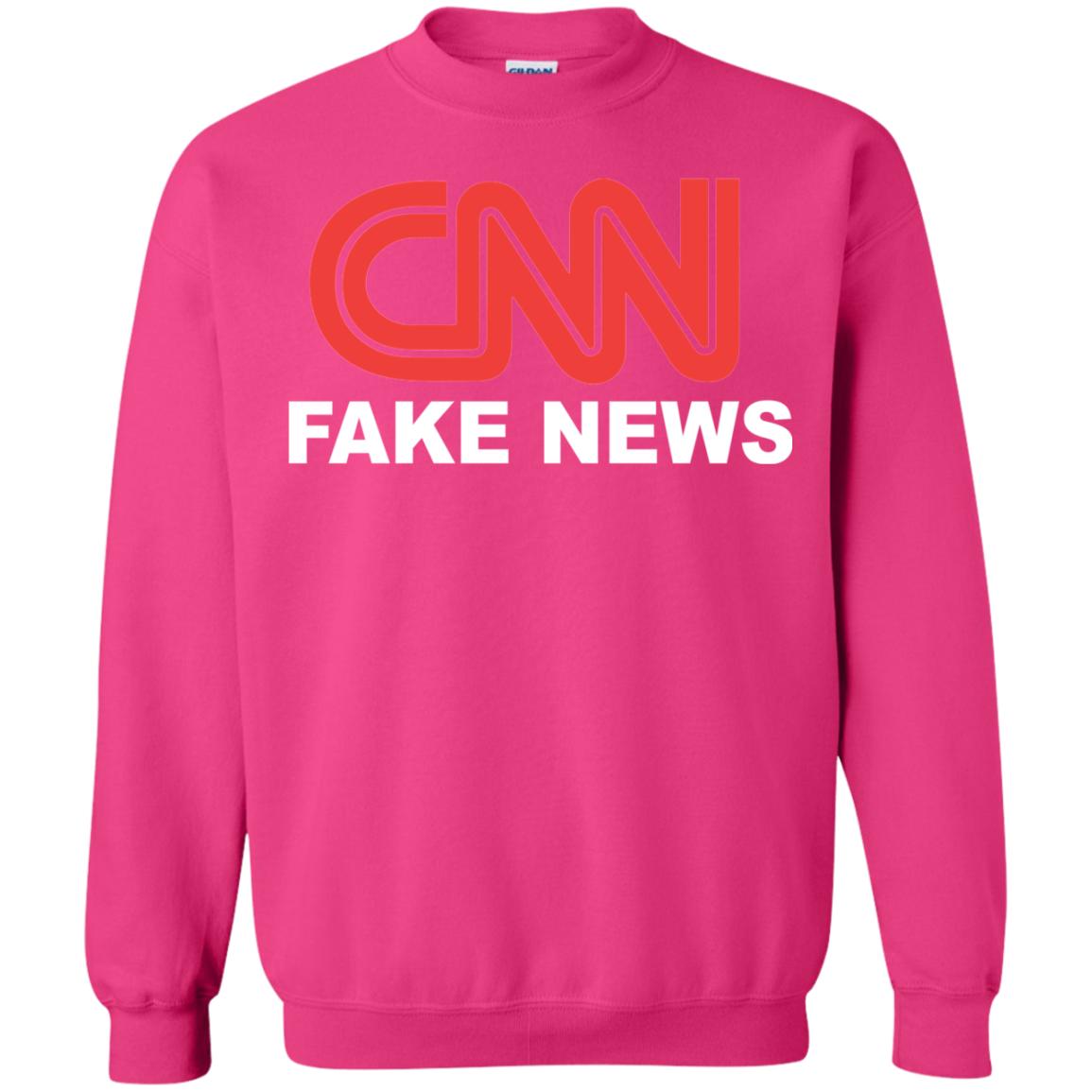 CNN Fake News Crewneck Pullover Sweatshirt  8 oz. - Trumpshop.net