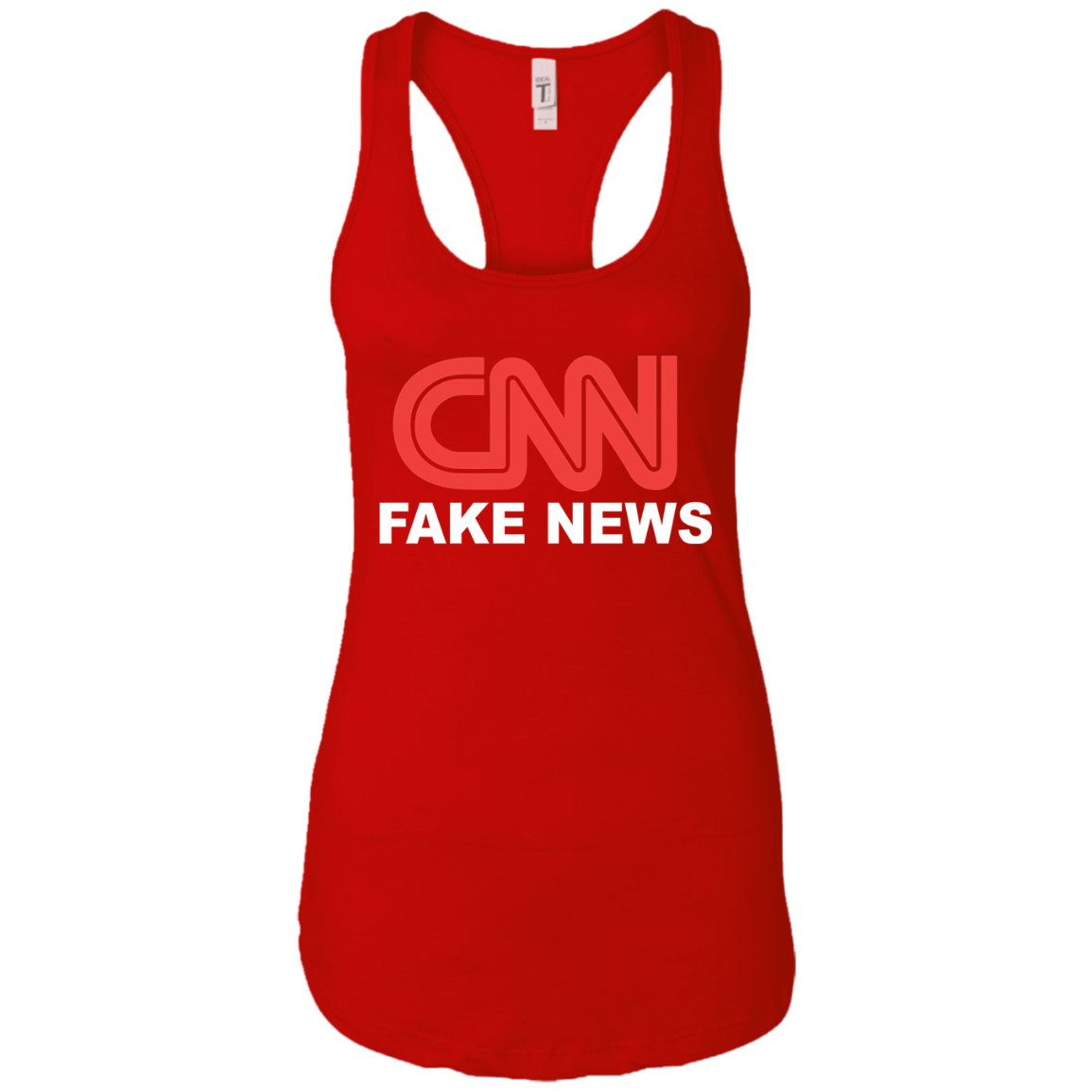 CNN Fake News Ladies Ideal Racerback Tank - Trumpshop.net
