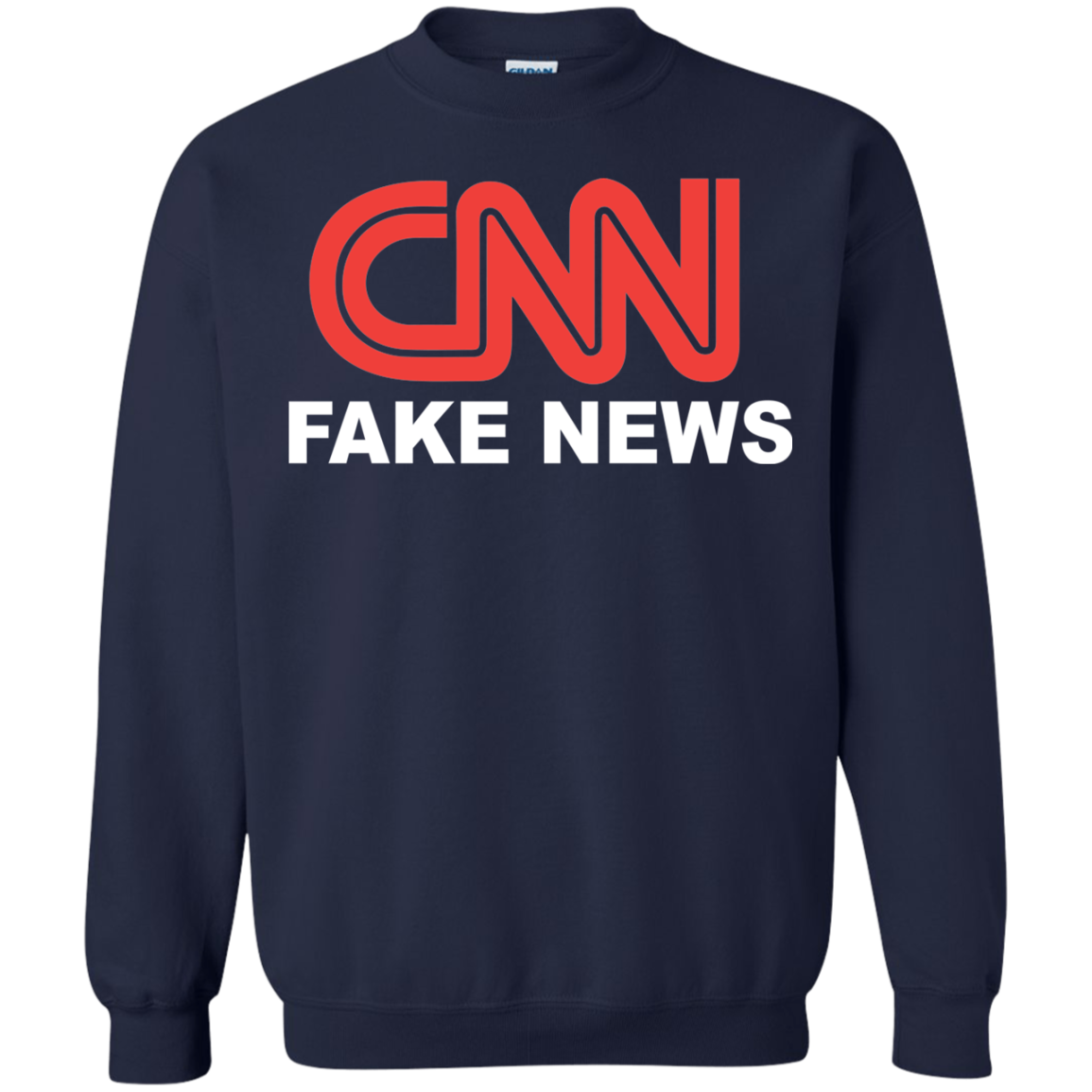 CNN Fake News Crewneck Pullover Sweatshirt  8 oz. - Trumpshop.net