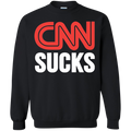 CNN Sucks Crewneck Pullover Sweatshirt  8 oz. - Trumpshop.net