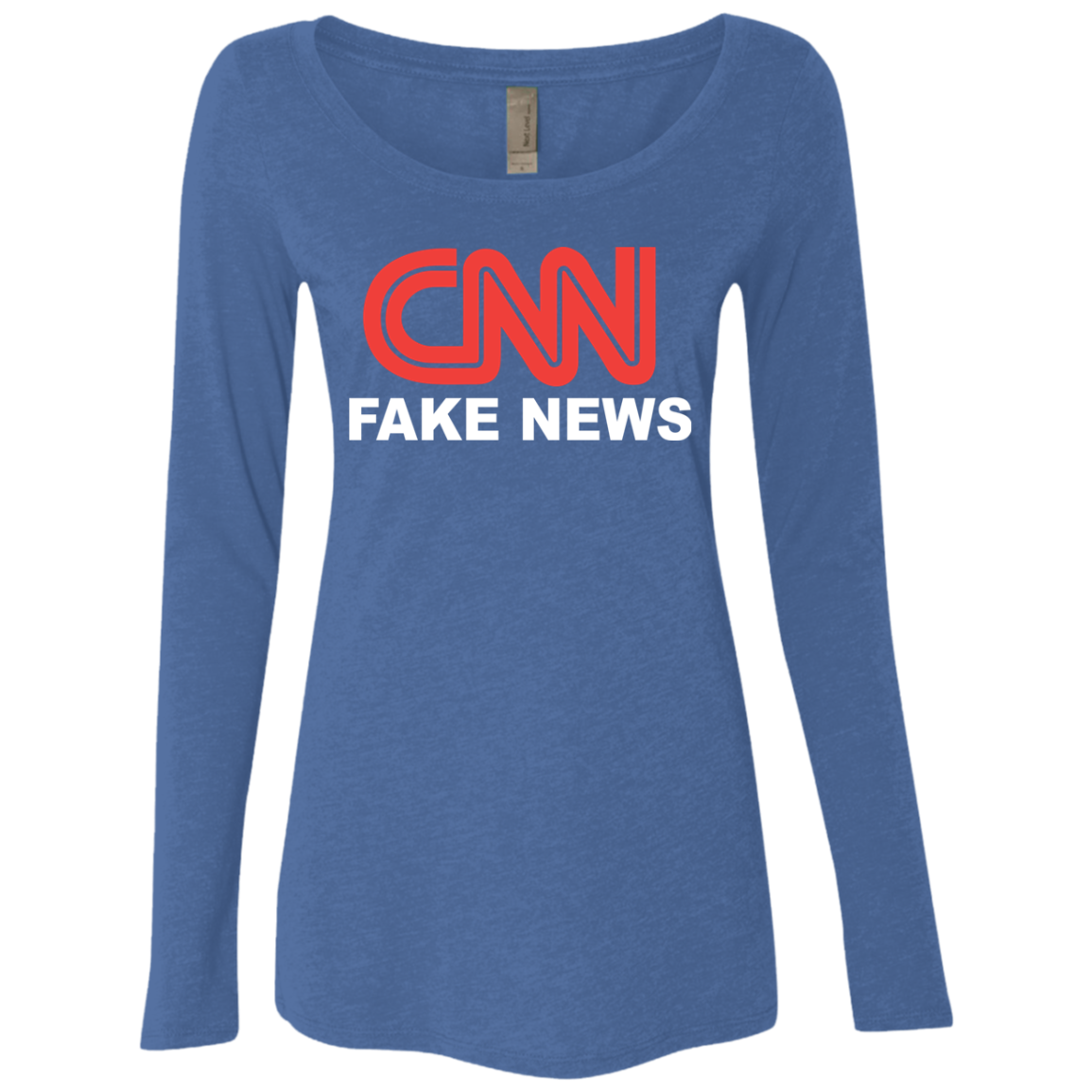CNN Fake News Ladies' Triblend Scoop - Trumpshop.net