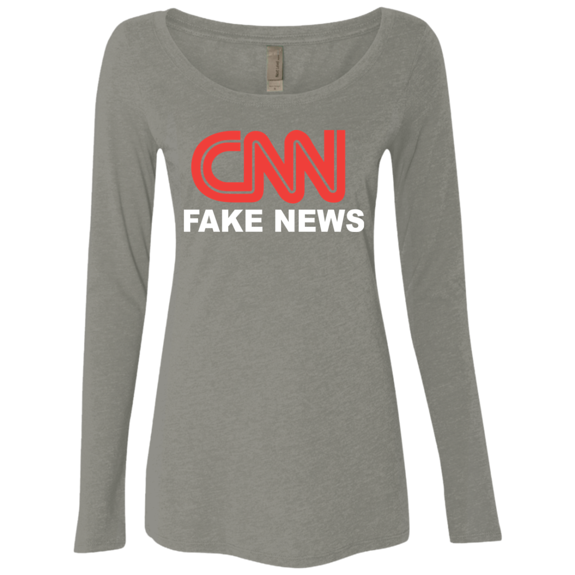 CNN Fake News Ladies' Triblend Scoop - Trumpshop.net
