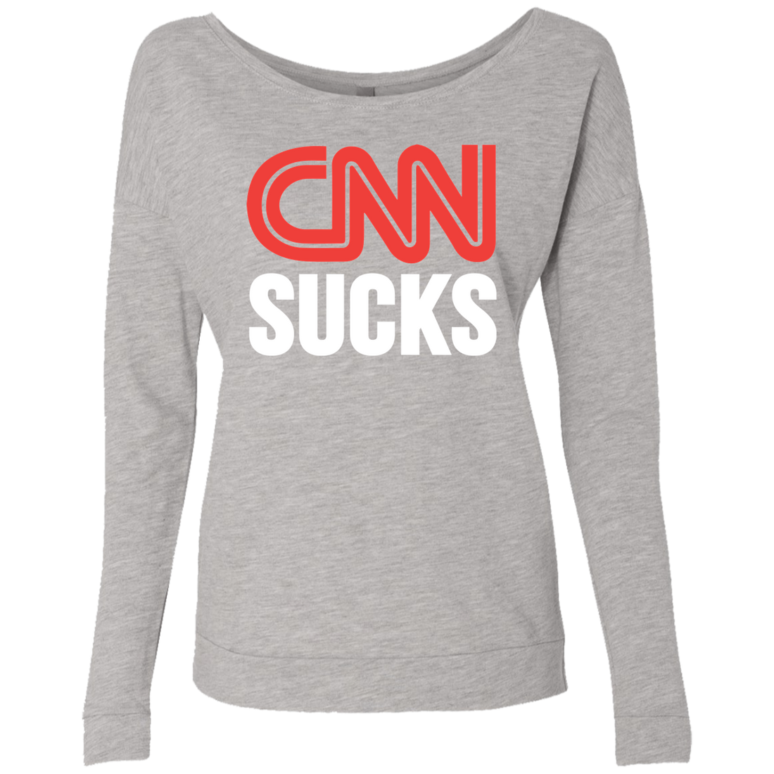 CNN Sucks Ladies' French Terry Scoop - Trumpshop.net