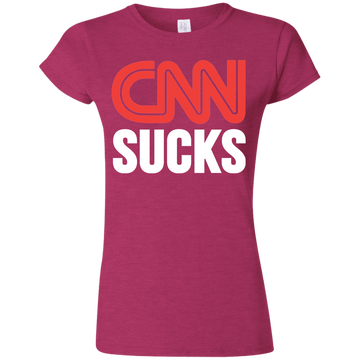 CNN Sucks Softstyle Ladies' T-Shirt - Trumpshop.net