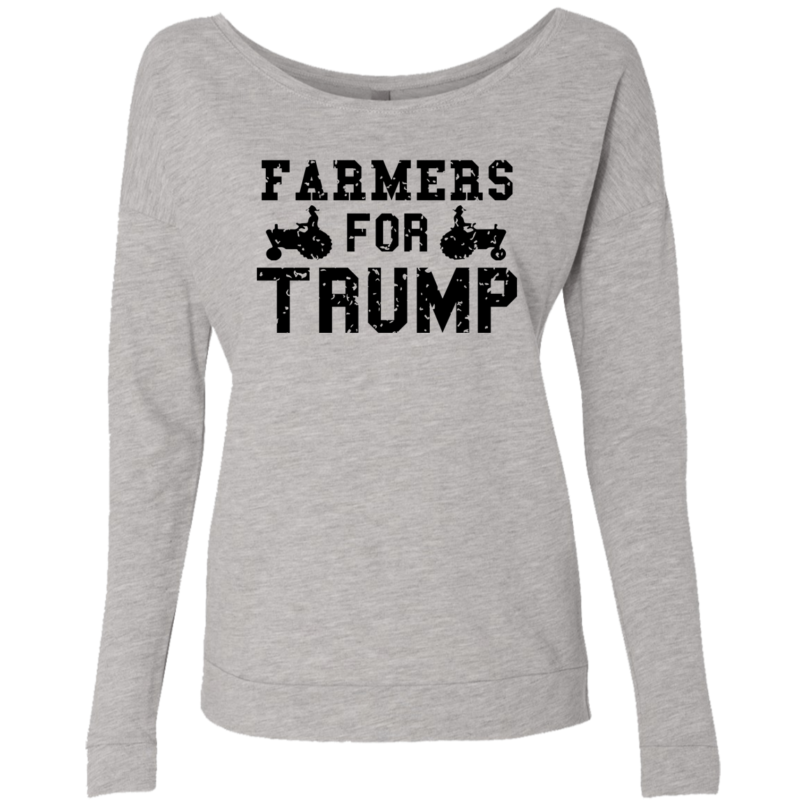 Farmers for Trump Ladies' French Terry Scoop - Trumpshop.net