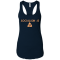 Socialism is Poop Ladies Ideal Racerback Tank - Trumpshop.net
