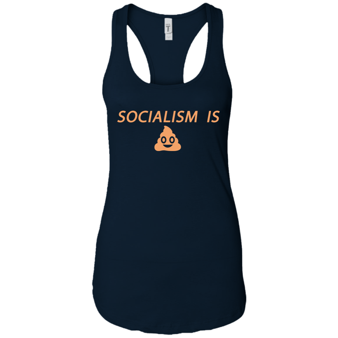 Socialism is Poop Ladies Ideal Racerback Tank - Trumpshop.net
