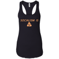 Socialism is Poop Ladies Ideal Racerback Tank - Trumpshop.net