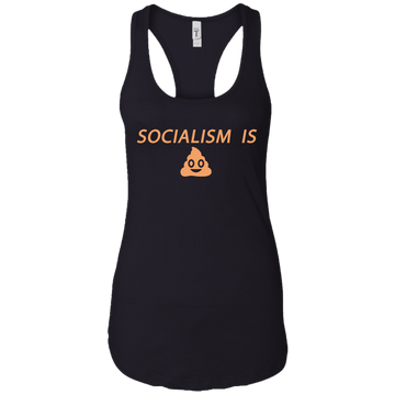 Socialism is Poop Ladies Ideal Racerback Tank - Trumpshop.net